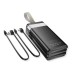 Батарея універсальна HOCO 30000mAh Plentiful 22.5W, built-in cables, LED, Black (DB58 / 715030)