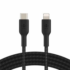 Дата кабель USB 2.0 AM to Lightning 1.0m BRAIDED black Belkin (CAA004BT1MBK)