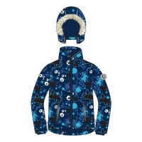 Куртка Huppa NORMAN 18210030 темно-синій з принтом 110 (4741468964454)