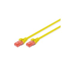 Патч-корд 5м, CAT 6 UTP, AWG 26/7, Cu, LSZH, yellow Digitus (DK-1617-050/Y)