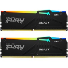 Модуль пам'яті для комп'ютера DDR5 32GB (2x16GB) 6000 MHz Beast RGB Kingston Fury (ex.HyperX) (KF560C36BBE2AK2-32)