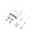 Зарядний пристрій HOCO C81A Asombroso USB + cable Micro 5P 10.5W White (6931474727954)