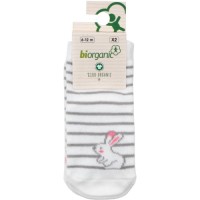 Шкарпетки дитячі Bibaby із зайчиками (68237-6-12-creampink)