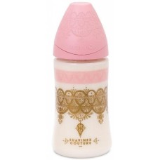 Пляшечка для годування Suavinex Couture 270 мл рожева (304163)