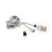 Дата кабель USB 2.0 to Lightning 2.0m 2A magnetic nylon silver PiPo (18169)