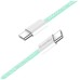 Дата кабель USB-C to USB-C 1.0m 60W 3.0А green ColorWay (CW-CBPDCC061-G)