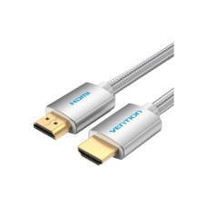 Кабель мультимедійний HDMI to HDMI 2.0m V2.0 4K 60Hz Silver Metal Type Vention (AABIH)