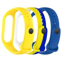 Ремінець до фітнес браслета Armorstandart комплект 3шт Xiaomi Mi Band 7/6/5 New Style Ukraine (ARM75053)