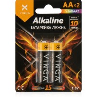 Батарейка AA LR6 Alkaline 2pcs Blister Vinga (VJABAA2)