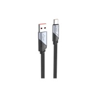 Дата кабель USB 2.0 AM to USB-C 1.2m 5A nylon black HOCO (6942007605007)