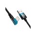 Дата кабель USB 2.0 AM to Lightning 2.0m 2.4A 90° corner black/blue Baseus (CAVP000121)
