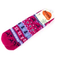 Шкарпетки дитячі Bross махрові (9906-2-4-darkpink)