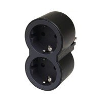 Мережевий розгалужувач Legrand Стандарт 2х2К+C передні розетки (694517)