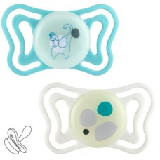 Пустушка Chicco Physio Light силіконова від 6 до 16 місяців 2шт. (люмінесцентна) (71087.41)