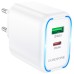 Зарядний пристрій BOROFONE BA89A Destello 1xUSB-C PD30W + 1xUSB QC3.0 White (6941991119361)