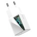Зарядний пристрій Baseus Super Si 1C 20W With Simple Wisdom Data Cable Type-C/iP White (TZCCSUP-B02)