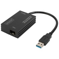 Перехідник USB 3.0 AM to SFP Ethernet 1000Mbps black Digitus (DN-3026)