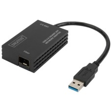Перехідник USB 3.0 AM to SFP Ethernet 1000Mbps black Digitus (DN-3026)