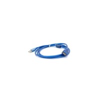 Дата кабель USB 2.0 AM/AF 1.5m ferrite transparent blue Voltronic (YT-AM/AF-1.5TBL)