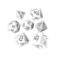 Набір кубиків для настільних ігор Q-Workshop Bright Llama Dice Set (White black) (SLLA02)