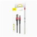 Дата кабель USB 2.0 AM to Lightning 1.0m Cafule Special Edition 2.4A Black-Red Baseus (CALKLF-G91)