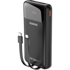 Батарея універсальна Dudao K15Pro 20000mAh PD/22.5W, QC, with built-in cables, Black (6977196682430)
