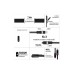 Дата кабель 6in1 inCharge XL 2.0m black Rolling Square (XLM01R)