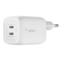 Зарядний пристрій Belkin 65W 2хUSB-С GAN PD PPS white (WCH013VFWH)