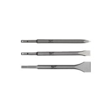 Зубило для перфоратора Milwaukee набір SDS-PLUS, гостре, пласке, широке, 250мм, 3шт (4932430001)