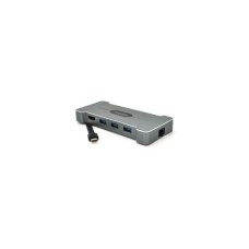 Концентратор VEGGIEG USB-C 5-in-1 USB-C + 3xUSB 3.0 + HDMI + RJ45 silver (TC06)