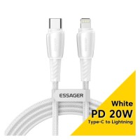 Дата кабель USB-C to Lightning 3.0m 3A white Essager (EXCTL-CHC02)