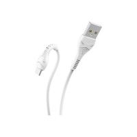 Дата кабель USB 2.0 AM to Micro 5P 1.0m 2.4A PVC X37 white HOCO (6931474710505)