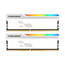 Модуль пам'яті для комп'ютера DDR5 32GB (2x16GB) 6000 MHz Onyx White RGB Prologix (PRO32GB6000YWR5K)