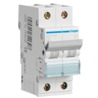 Автоматичний вимикач Hager 2-п. C 40A (6kA) 2M (A) (MCN240)