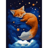 Картина по номерам Santi Спляче лисеня 30*40 см алмазна мозаїка (954678)