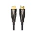 Кабель мультимедійний HDMI to HDMI 20.0m V2.0 Optical 4K 60Hz 18Gbps Dolby 7.1 PVC Black Zinc Alloy Vention (ALABQ)