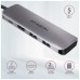 Концентратор AXAGON USB-C to 2xUSBA + HDMI + SD/microSD + USB-C PD 100W 0.2m grey (HMC-5)