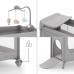 Дитячий манеж Kinderkraft с пеленатором Leody Up Grey (5902533930135)