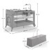 Дитячий манеж Kinderkraft с пеленатором Leody Up Grey (5902533930135)