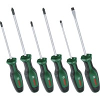 Викрутка Bosch набір 6шт, SL 4, 6.5 мм, PH1х100 мм, PH2х125 мм, PZ1х100 мм, PZ2х125 мм (1.600.A02.BX7)