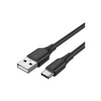 Дата кабель USB 2.0 AM to Type-C 1.5m 3.0A (18W) PVC black Vention (CTHBG)