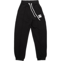 Штани дитячі A-Yugi спортивні на манжетах (7084-152G-black)