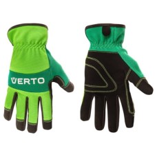 Захисні рукавички Verto синтетична шкіра, р.9, зелений (97H121)