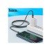 Дата кабель USB-C to USB-C 1.0m 60W nylon X14 black HOCO (6931474752215)