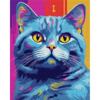 Картина по номерам Santi Синій кіт 40*50 см алмазна мозаїка (954713)