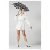 Парасоля Fulton L340 Miniflat-2 Black and White Floral (L340-037744)