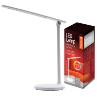 Настільна лампа ColorWay 4W з вбудованим акумулятором 1800 mAh USB in/out 5V*1A, white (CW-DL02B-W)