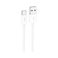 Дата кабель USB 2.0 AM to USB-C 1.0m Magic silicone X87 white HOCO (6931474783240)
