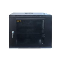 Шафа настінна GEAR 9U 19'' 600x600x500 мм, + полка 19", black (GWMSN-9U-600-600)