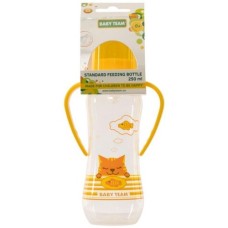 Пляшечка для годування Baby Team з силікон.соскою 250мл 0+ жовт (1411_желтый)